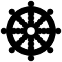 In the Unicode computer standard, the Dharmacakra is called the "Wheel of Dharma" and found in the eight-spoked form.  It is represented as U+2638 (☸)