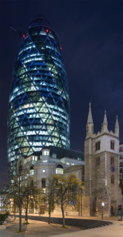 Image:30 St Mary Axe - The Gherkin from Leadenhall St - Nov 2006.jpg