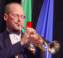 Trumpeter performing with the United States Air Force Band in Europe
