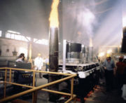 Fire test used to test the heat transfer through firestops and penetrants used in construction listing and approval use and compliance.
