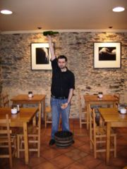 Man in a cider house