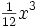 \tfrac{1}{12}x^3