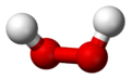 Ball-and-stick model of the hydrogen peroxide molecule