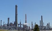 An oil refinery at Martinez, California.