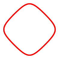 An example of a (simple, closed) curve: a hypotrochoid.