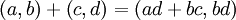 \left(a, b\right) + \left(c, d\right) = \left(ad + bc, bd\right)