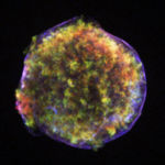 Multiwavelength X-ray image of SN 1572 or Tycho's Nova, the remnant of a Type Ia supernova.