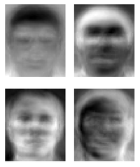 Fig. 5. Eigenfaces as examples of eigenvectors