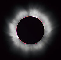 During a total solar eclipse, the solar corona can be seen with the naked eye.