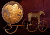 The Trundholm Sun chariot pulled by a horse is a sculpture believed to be illustrating an important part of Nordic Bronze Age mythology.