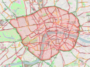 Until 18 February 2007 the congestion charge applied to drivers within the highlighted area.