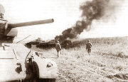A Soviet tank during the Battle of Kursk