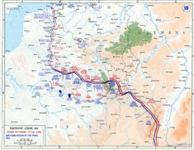 Map of the Western Front and the Race to the Sea, 1914.