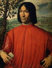 Lorenzo de' Medici, ruler of Florence and patron of arts.