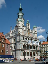 Poznań City Hall rebuilt from the Gothic style by Giovanni Batista di Quadro (1550-1555).