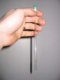 The NMR sample is prepared in a thin-walled glass tube - an NMR tube.