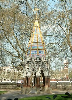 The Buxton Memorial Fountain, celebrating the emancipation of slaves in the British Empire in 1834, London.