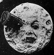 Still from silent film Le Voyage dans la Lune (1902) by Georges Méliès