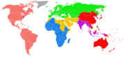 Regional offices and regions of the WHO:      Africa; HQ: Brazzaville, Congo      Americas; HQ: Washington, D.C., USA      Eastern Med.; HQ: Cairo, Egypt      Europe; HQ: Copenhagen, Denmark      South East Asia; HQ: New Delhi, India      Western Pacific; HQ: Manila, Philippines