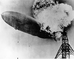 Hydrogen is highly combustible in air. It burned rapidly in the Hindenburg disaster on May 6, 1937