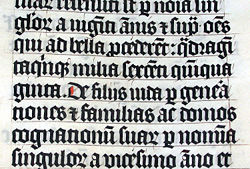 The language of Rome has had a profound impact on later cultures, as demonstrated by this Latin Bible from 1407