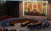 Interior of the Security Council chambers.