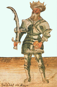 A 15th century depiction of Saladin