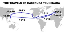 Itinerary and dates of the travels of Hasekura Tsunenaga