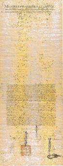 Letter in Latin, from Date Masamune to the Pope, 1613, kept at the Vatican