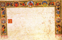 Title of Roman Citizenship dedicated to "Hasekura Rokuemon" (click image for transcription and translation)