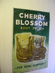 1930s British advertisement for Cherry Blossom boot polish