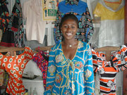 Congolese woman with fashion designs