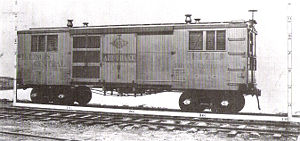 Illinois Central Railroad #14713, a ventilated fruit car dating from 1893.