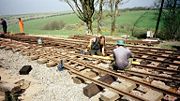 Laying track, Woody Bay, 2003