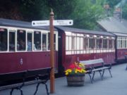 Ffestiniog coach no. 14 (ex-L&B no. 15) (centre) at Tanybwlch