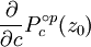 \frac{\partial}{\partial{c}}P_c^{\circ p}(z_0)