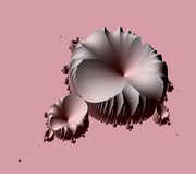 3D view : smallest absolute value of the orbit of the interior points of the Mandelbrot set