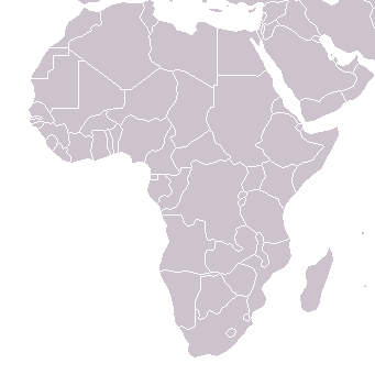Political map of Africa. (Hover mouse to see name, click area to go to article.)
