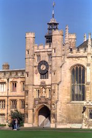 King’s Gate with clock tower in Great Court