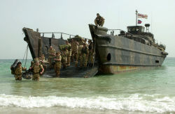 A Royal Marines Landing Craft Utility.