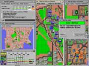 Multi player SimCity for X11 TCL/Tk on the SGI Indigo workstation