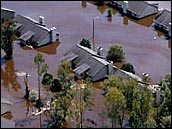 Flooding in Greenville, North Carolina on the Tar River