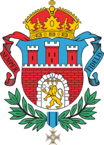 Coat-of-arms of city of Lwów, with Virtuti Militari pendent