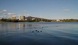 View across west basin from Acton Peninsula