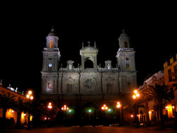 The Cathedral on the Isle, Gran Canaria, in the capital city, Las Palmas de Gran Canaria, within the Canary Islands.