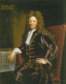 Sir Christopher Wren in Godfrey Kneller's 1711 portrait
