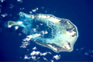 NASA picture of The Keeling Islands.