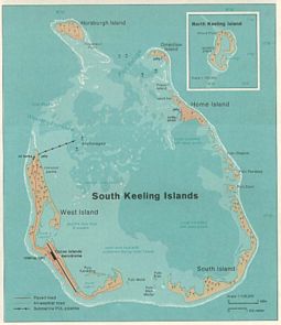 Map of South Keeling Islands