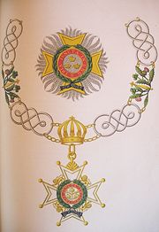 The insignia of a Knight Grand Cross of the military division of the order.
