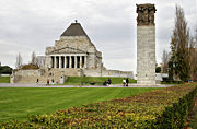 The design of the Shrine of Remembrance in Melbourne was inspired by that of the Mausoleum